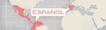 Map highlighting Spanish-speaking countries: Spain, Mexico, Guatemala, Colombia, Venezuela, El Salvador, Panama