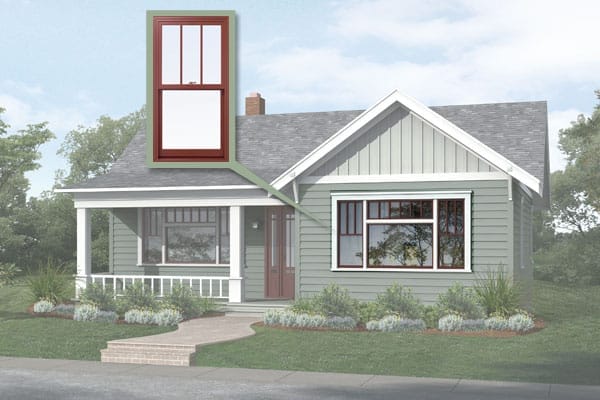 Window in digital illustration.