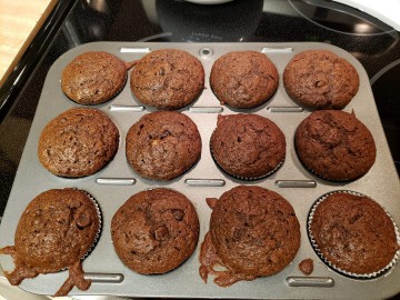 Double Chocolate Banana Muffins