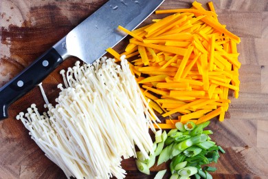 10-minute Pumpkin and Enoki Mushroom Salad-Ingredients