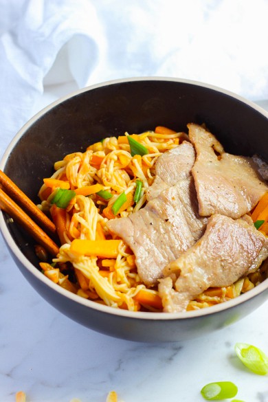 Pumpkin and Enoki Mushroom Salad Rice Bowl
