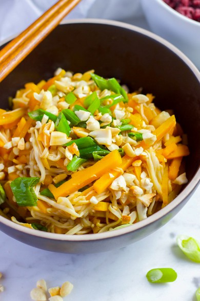 10-minute Pumpkin and Enoki Mushroom Salad