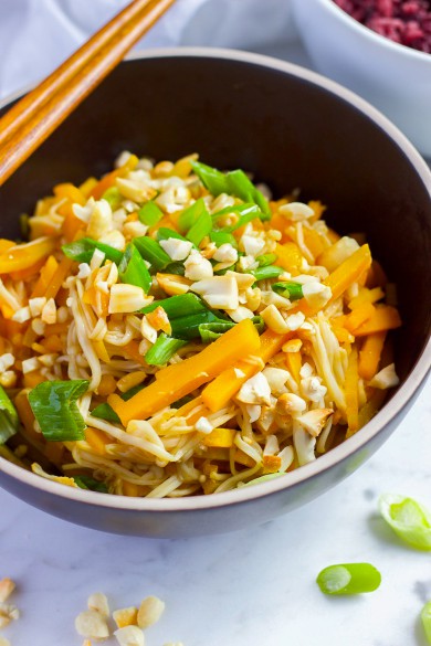 Delicious Pumpkin and Enoki Mushroom Salad