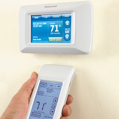 setting a thermostat to a schedule
