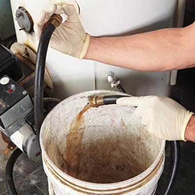 flushing a water heater