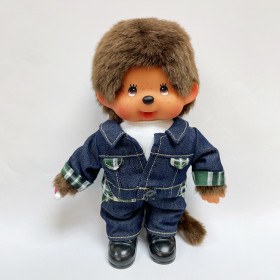 Monchhichi Green Check Boy