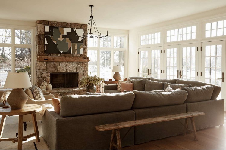 sunroom with fireplace