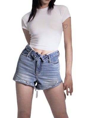 Women's Solid Color Stretch Modal Slim Crop Top