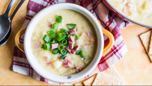 Cheesy Ham and Potato Soup