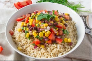 Baja Black Beans, Corn and Rice