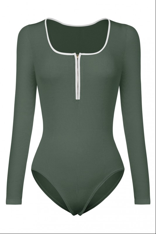 Threaded Long-Sleeve Bodysuit