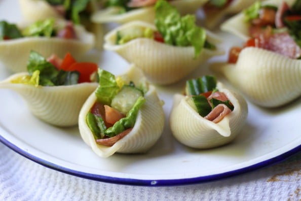 Italian Chopped Salad in Shells