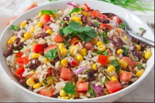 Baja Black Beans, Corn and Rice