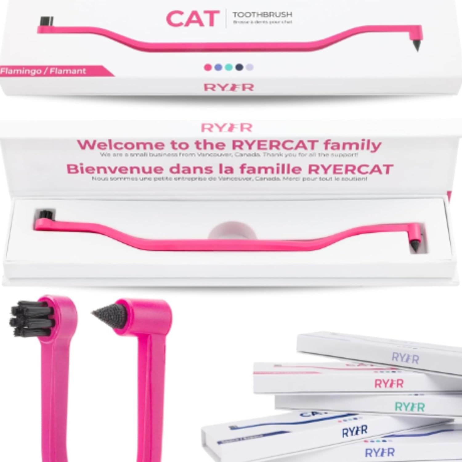 RYERCAT Dual Sided Cat Toothbrush