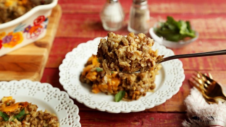 Brown Rice and Lentil Casserole