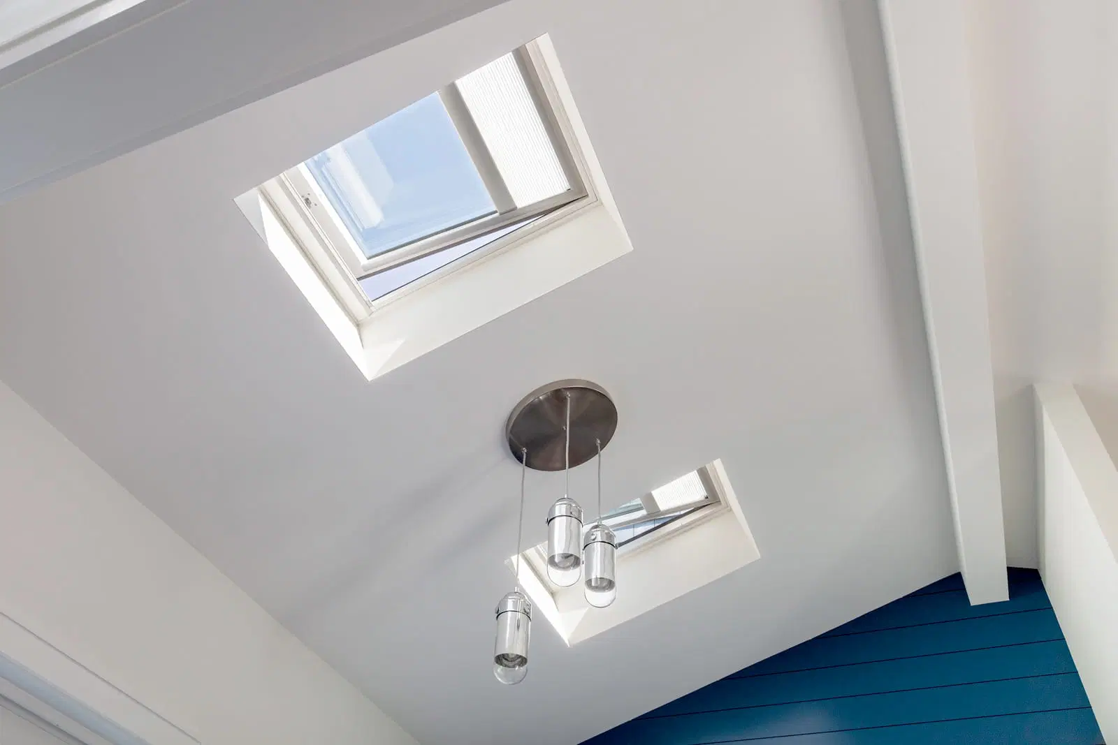 a different angle of skylights letting natural light in