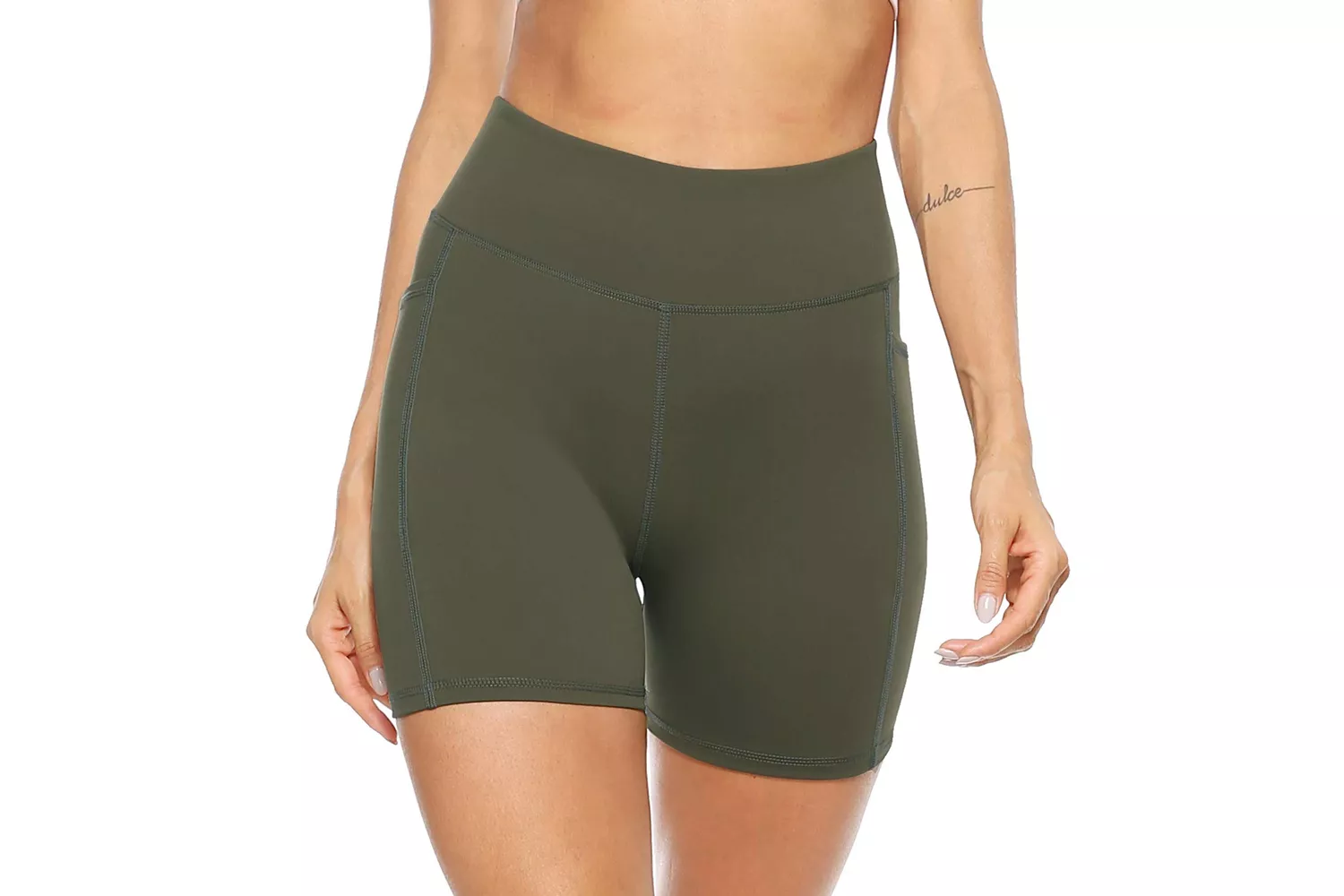 Amazon AFITNE Women&acirc;s High Waist Biker Shorts with Pockets