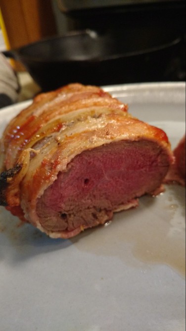 Sweet Bacon-Wrapped Venison Tenderloin