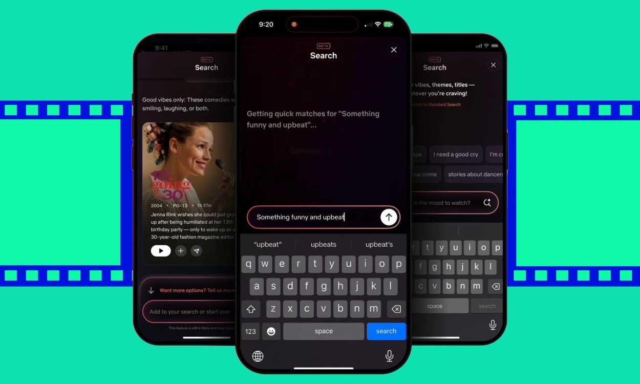 Generative AI search experience in Netflix.