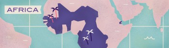 A map illustration highlighting all of the French-speaking countries in Africa  Babbel