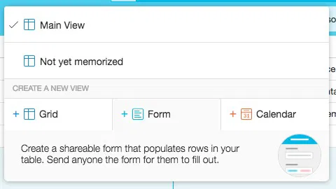 Airtable -mte- create new form
