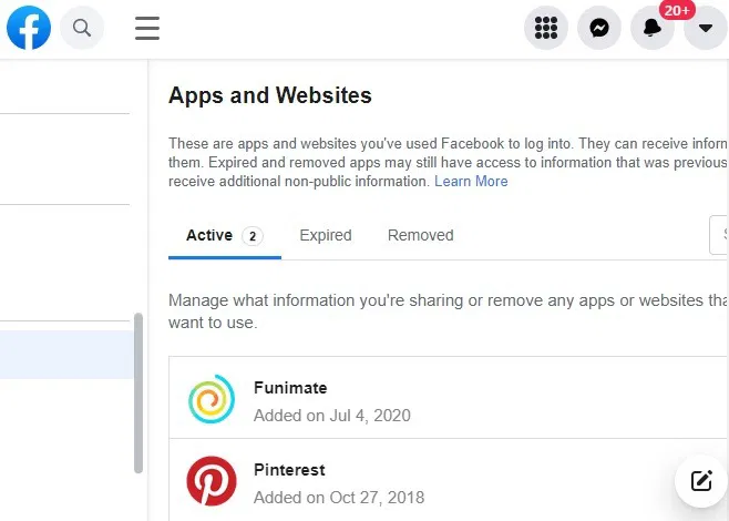 All Accounts Email Facebook Apps And Websites