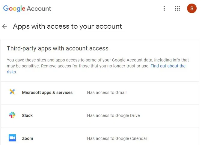 All Accounts Email Google Third Party Apps Access