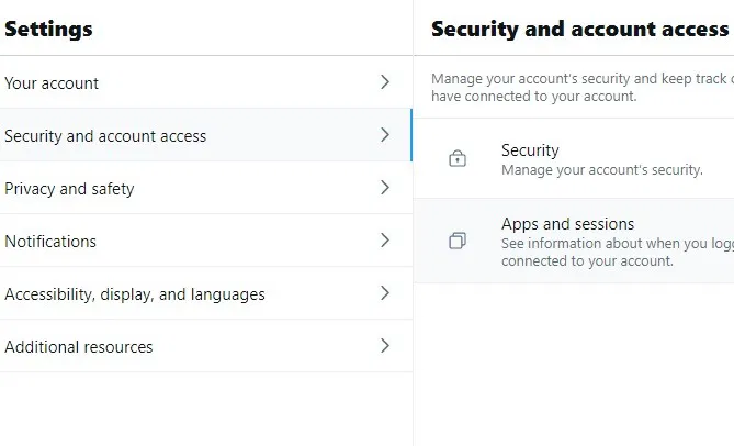 All Accounts Email Twitter Apps And Sessions