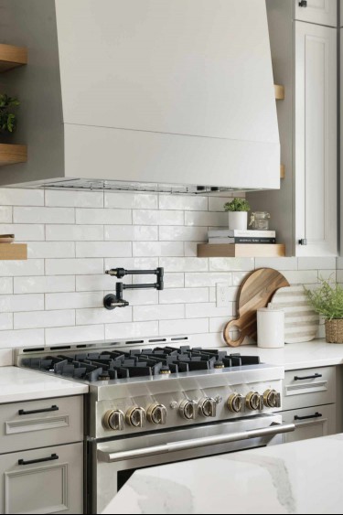 Amy Leferink at Interior Impressions pot filler over the stove