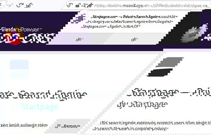 Anonymize Google Startpage Firefox 1