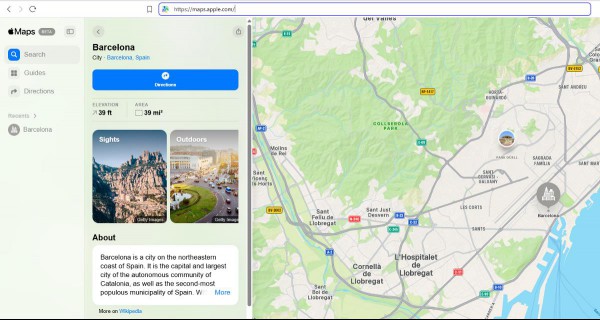 Apple Maps on the web exits beta, adds support for Android devices