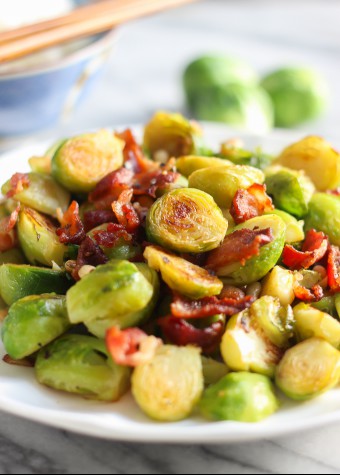 Bacon with Brussels sprouts