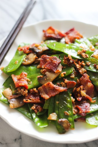 Bacon with Snow Peas