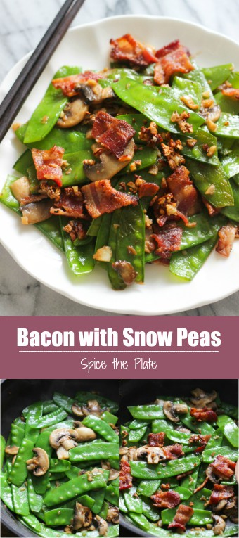 bacon with snow peas