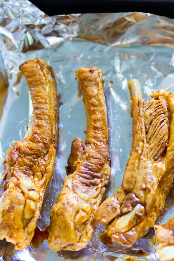 Baking Honey BBQ Baby Back Ribs