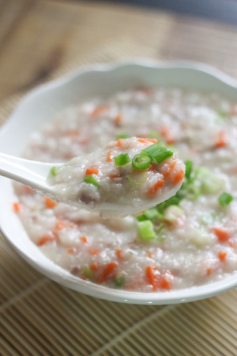 Homemade Beef and Carrot Congee