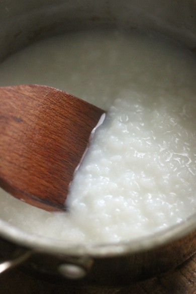 homemade plain congee