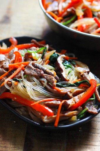 Korean Sweet Potato Noodles with Beef
