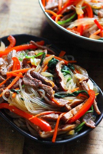 Korean Sweet Potato Noodles with Beef