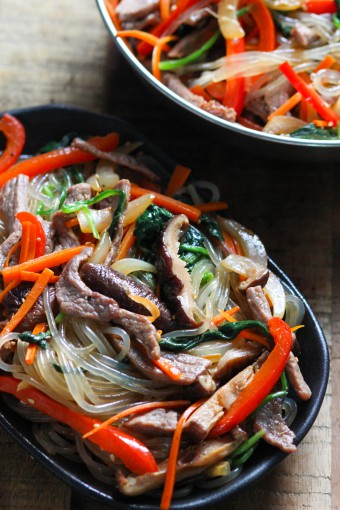 Korean Sweet Potato Noodles with Beef Image