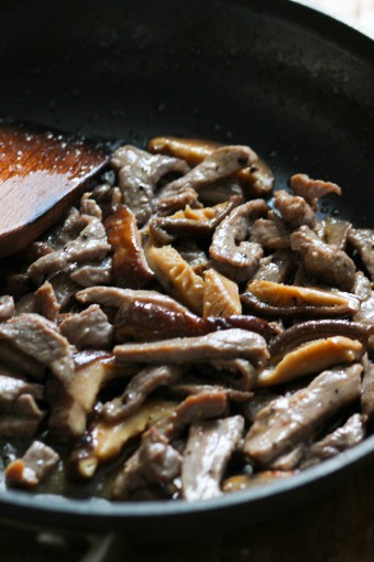 Sauteed Beef and Shiitake Mushroom