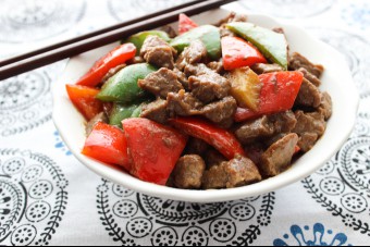 Beef with peppers