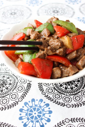 Beef with Peppers Stir Fry