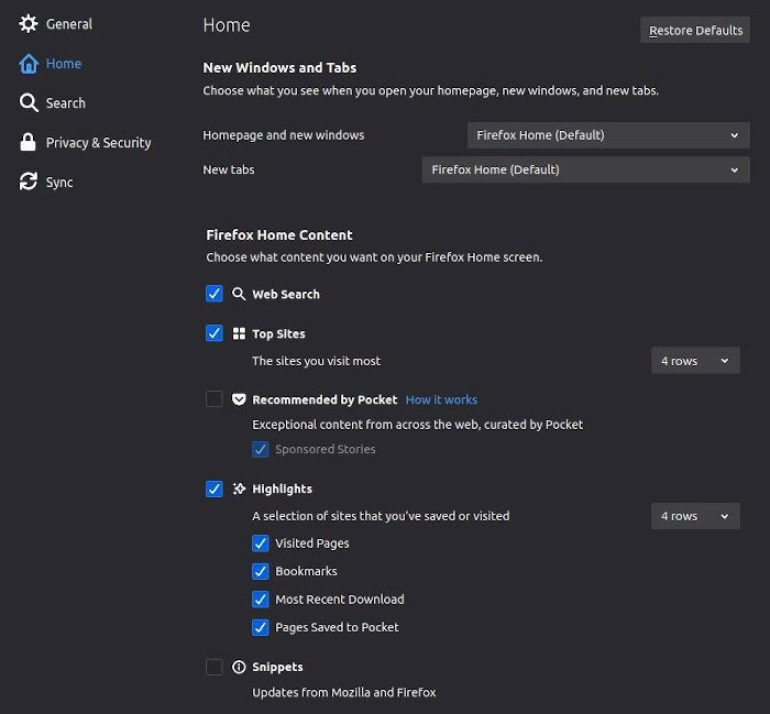 Best Ff Privacy Addons Firefox Options Home