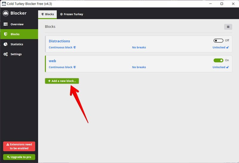 Block Websites Coldturkey Create Block