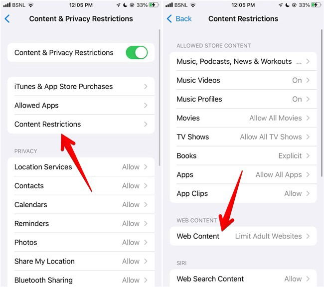 Block Websites Ios Content Restrictions