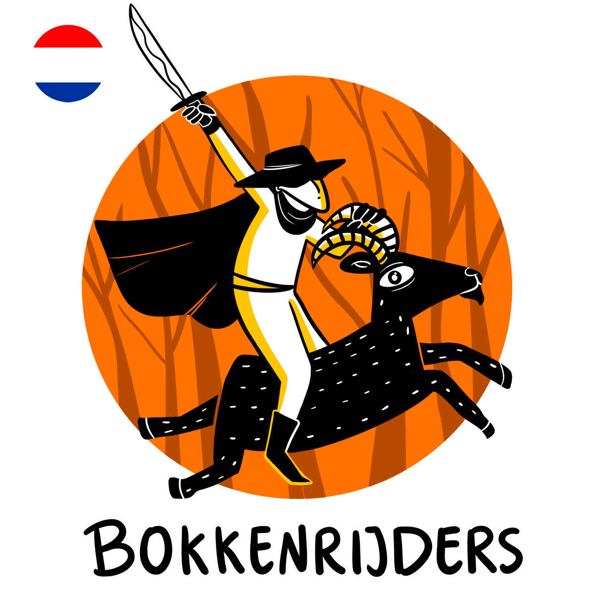 Bokkenrijders, illustration of thieves riding goats