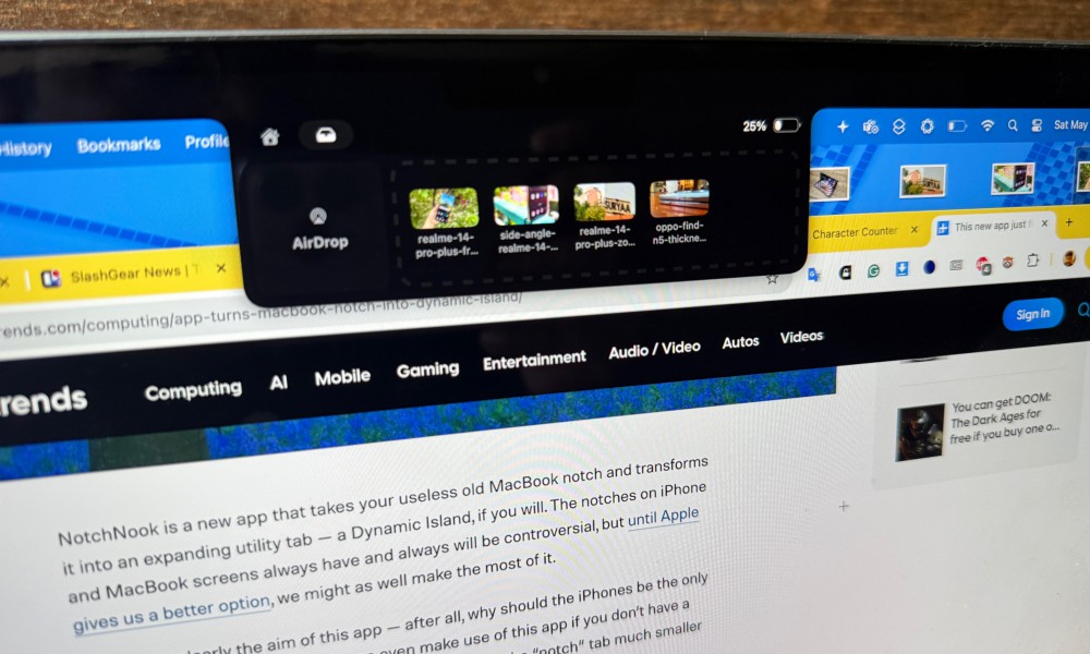 Files dashboard within the Boring Notch app