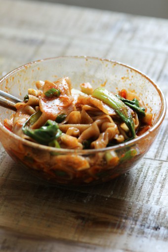Chili Oil “Noodles” Made With Wonton Wrap