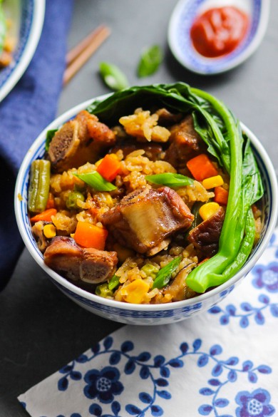 Super Easy Chinese Pork Rib Rice Bowl